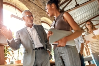 Business Owner Directing Leadership